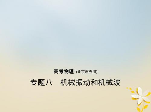 2019高考物理一轮复习专题八机械振动和机械波课件