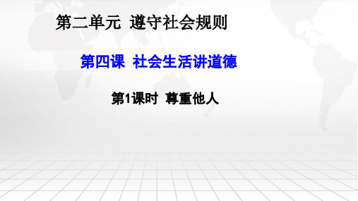 人教(部编版)八年级 道德和法治  上册 4.1 尊重他人(共20张PPT)