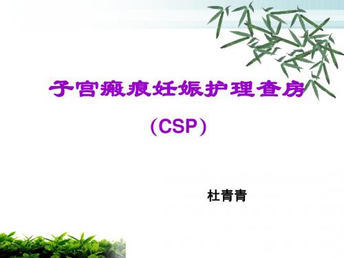 子宫切口妊娠的护理查房PPT课件