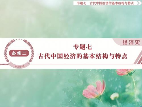 《浙江新高考》高考历史人民版配套课件：必修二专题七 古代中国经济的基本结构与特点 第16讲