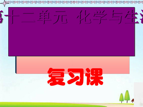 人教版化学九下第12章《化学与生活》复习课件