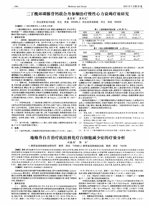 二丁酰环磷腺苷钙联合丹参酮治疗慢性心力衰竭疗效研究