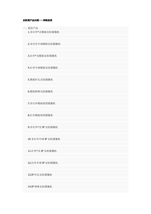 安防类产品归类