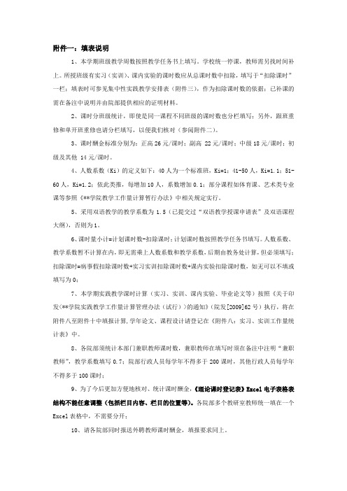 填表说明【模板】