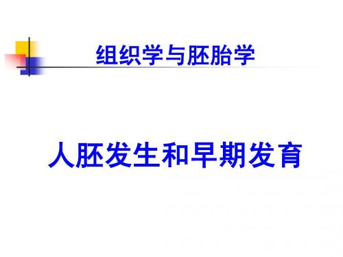19人胚发生和早期发育《人体解剖学》《正常人体结构》《组织学与胚胎学》课件