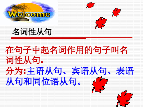名词性从句