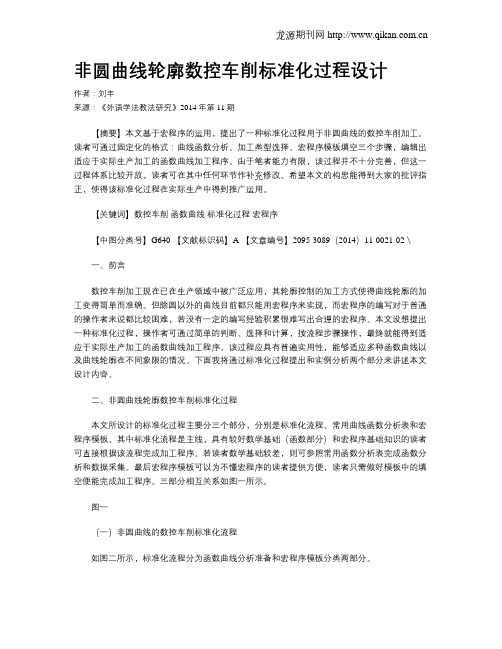 非圆曲线轮廓数控车削标准化过程设计