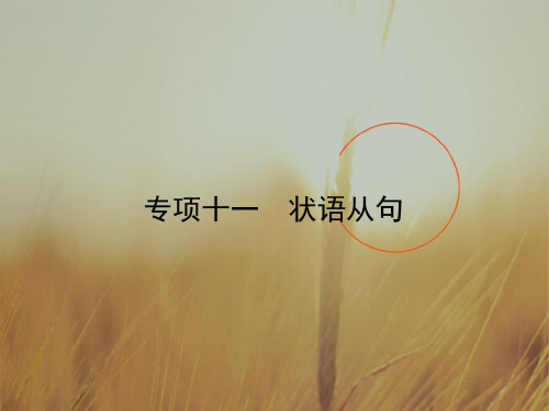 2018高考英语北师大版一轮复习参考课件：语法专项11 状语从句