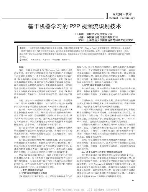 基于机器学习的P2P 视频流识别技术