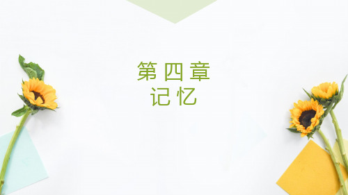 心理学第四章记忆 教学课件