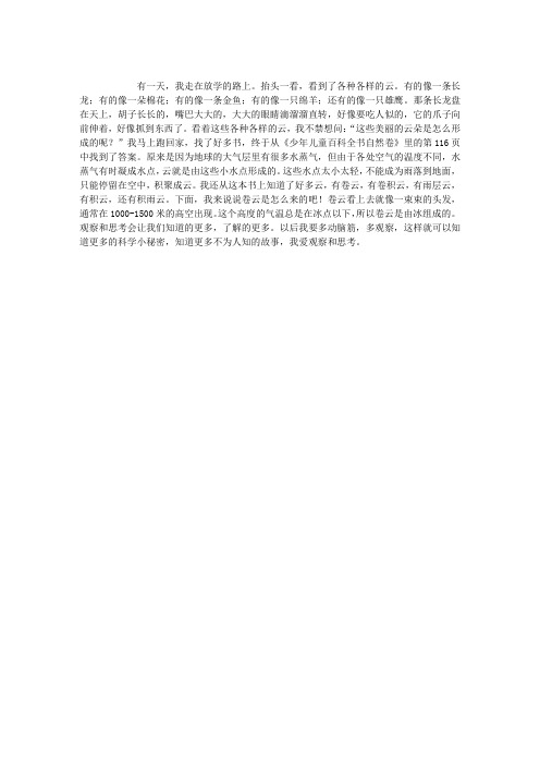 各种各样的云