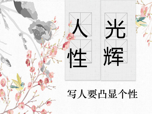 人性的光辉——写人要凸显个性完美版