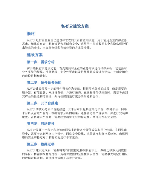 私有云建设方案