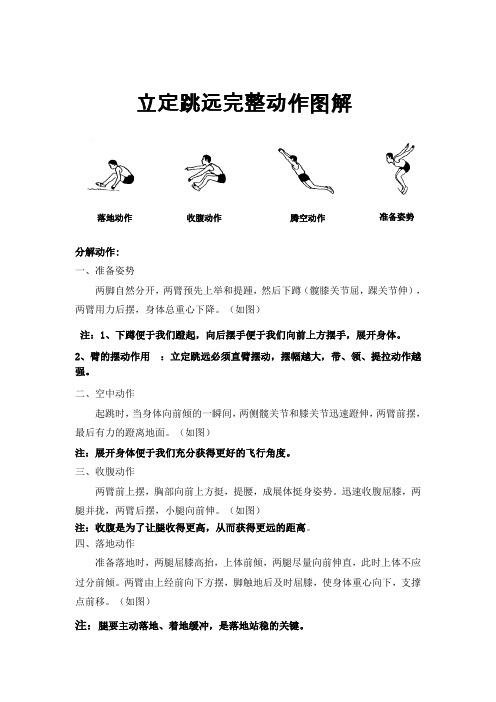 立定跳远技术动作要领