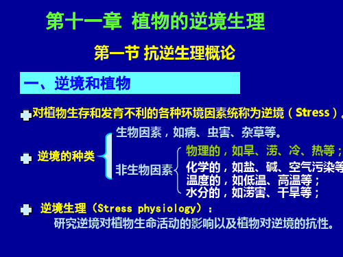 第十一章植物的逆境生理ppt课件