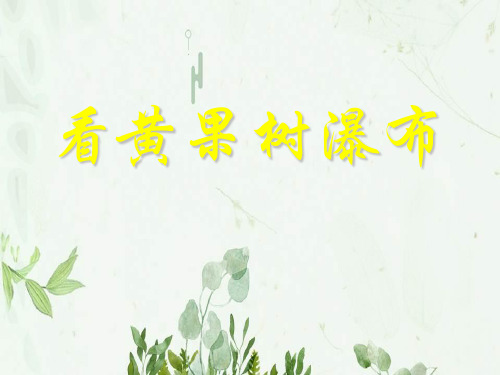 《看黄果树瀑布》2PPT课件 图文