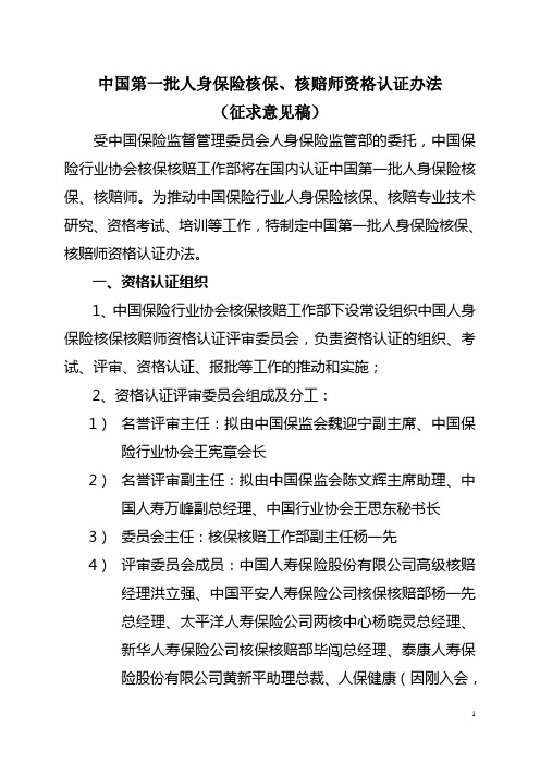核保核赔师