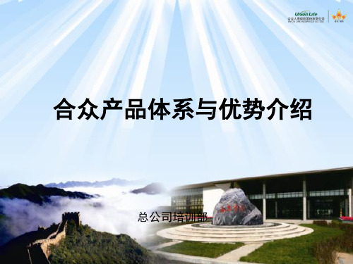 合众产品策略及产品知识  ppt课件