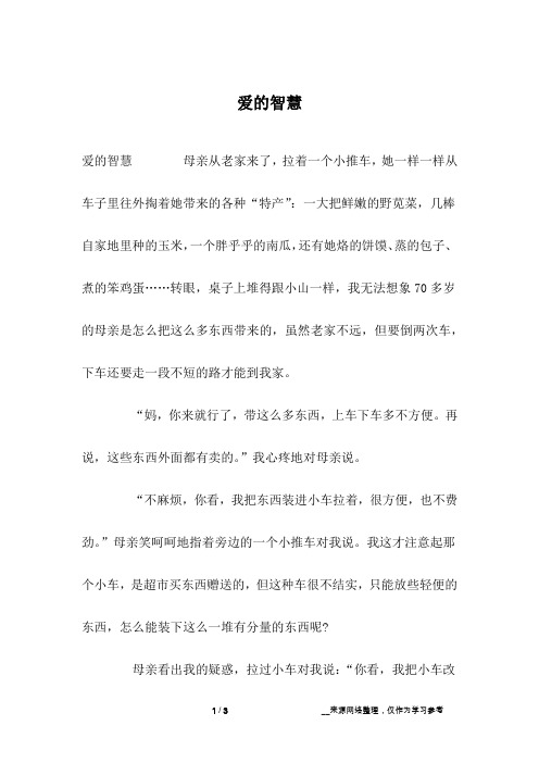 爱的智慧