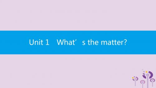 八年级英语下册 Unit 1 What’s the matter(第3课时)S