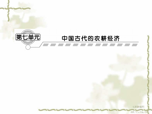 2013高考历史一轮课件第7单元第1讲精耕细作模式下的农业和手工业(精)