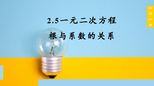 北师大版九年级上册2.5一元二次方程根与系数的关系课件(共25张PPT)