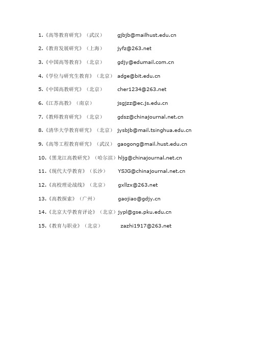 国内核心期刊及投稿指南