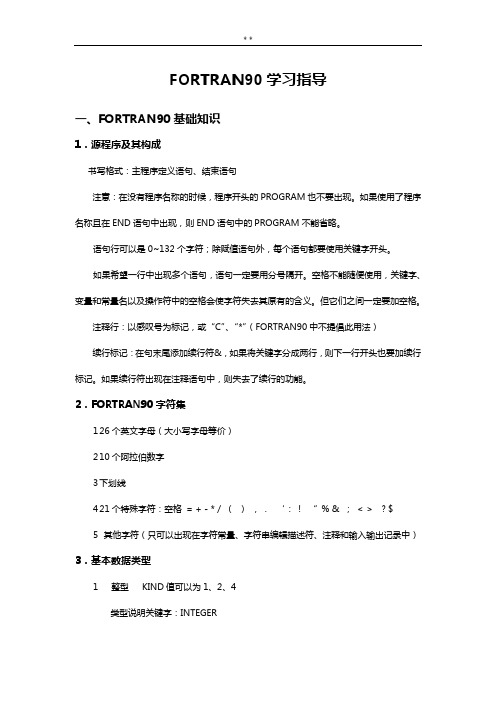FORTRAN90指导