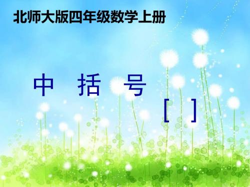 最新北师大版数学四年级上册《中括号》ppt精品公开课优质课课件2