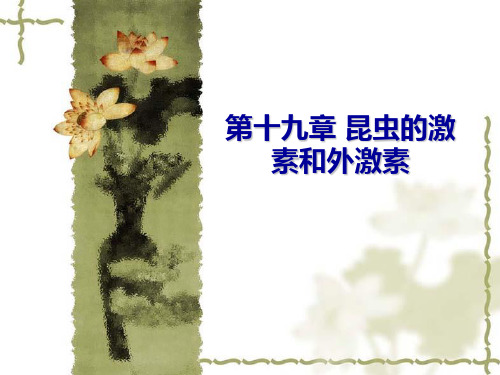 第九章 昆虫的激素和外激素