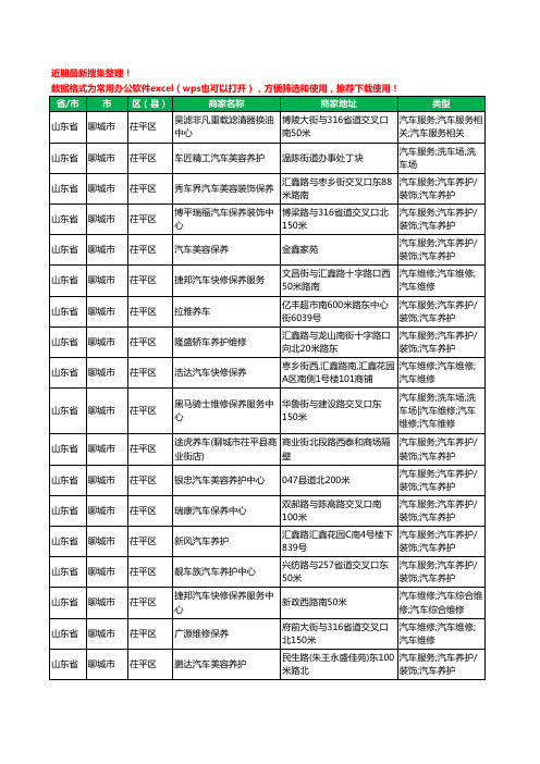 2020新版山东省聊城市茌平区汽车保养工商企业公司商家名录名单黄页联系方式大全49家