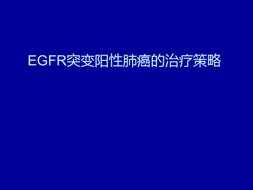 EGFR突变阳性肺癌的治疗策略 PPT课件