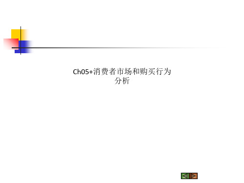 Ch05+消费者市场和购买行为分析