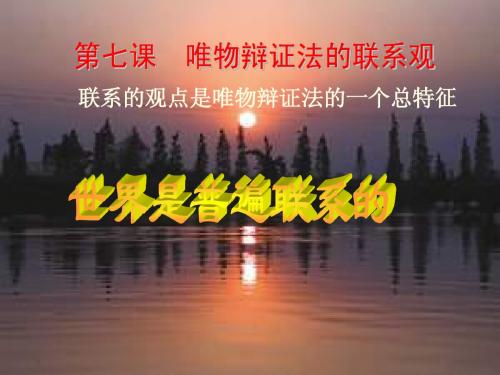 2011哲学七(一)世界是普遍联系的