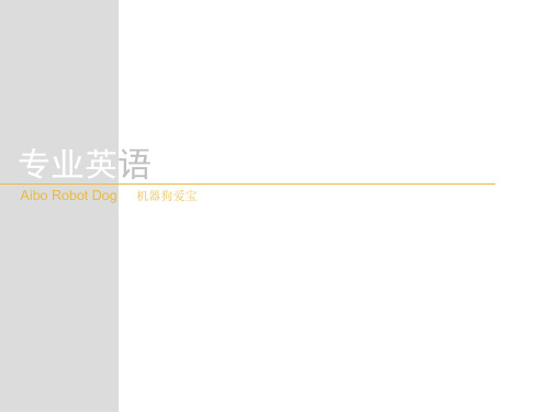 Aibo Robot Dog(课文)