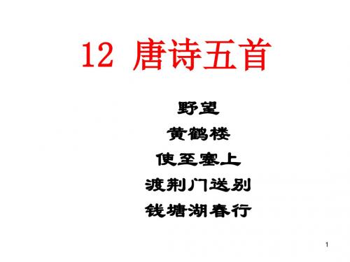 2019-2020学年部编人教版八年级语文上册 唐诗五首3(优秀课件).pptx