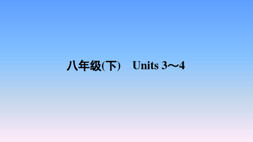 2019年陕西中考英语复习-14. 八年级(下)Units 3-4课件