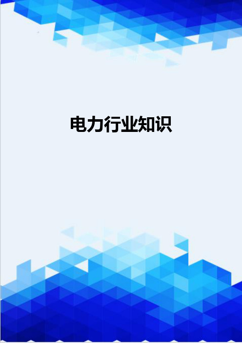 {推荐}电力行业知识
