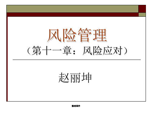 风险管理十一章风险应对