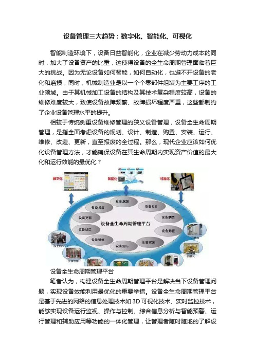 设备管理三大趋势：数字化、智能化、可视化
