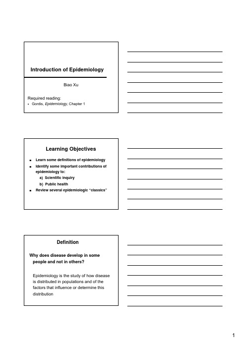 1、Introduction of Epidemiology-students
