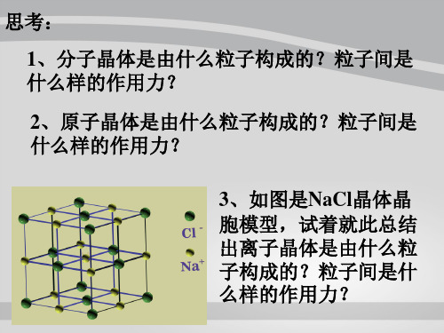 人教版化学选修三第三章第四节  离子晶体课件16ppt