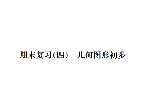 秋七年级数学(河北)人教版习题课件：期末复习(四) 几何图形初步 (共46张PPT)