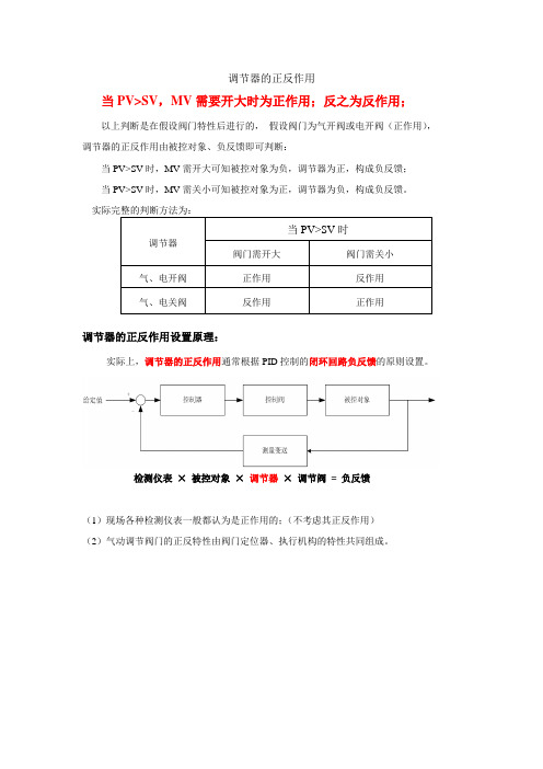 调节器正反作用