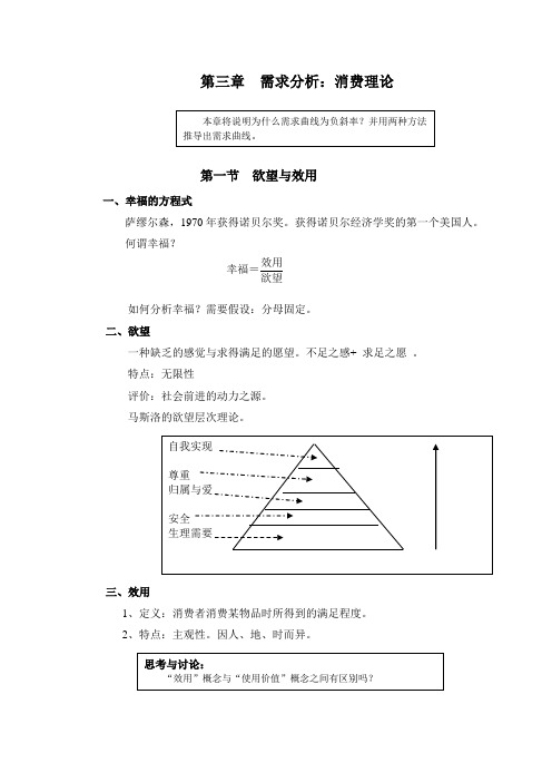 第三章  消费者理论
