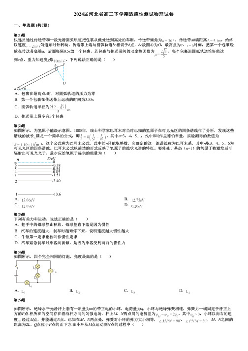 2024届河北省高三下学期适应性测试物理试卷 (2)