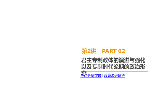 2018届一轮复习人民版  古代中国的政治制度 课件(共56张)