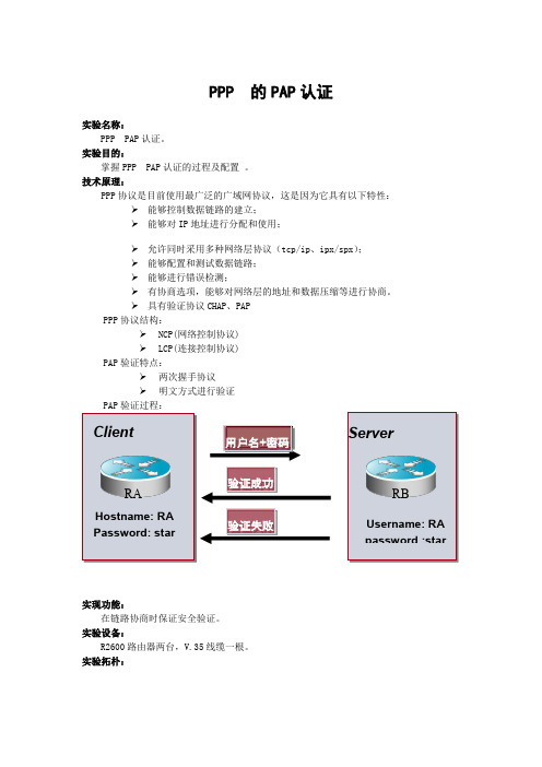 PPP  的PAP认证
