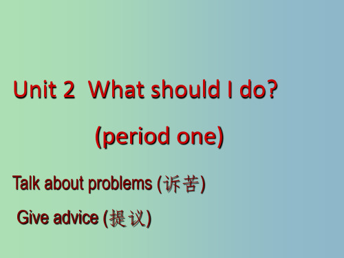 八年级英语下册 Unit 2 What should I do section A 人教新目标版
