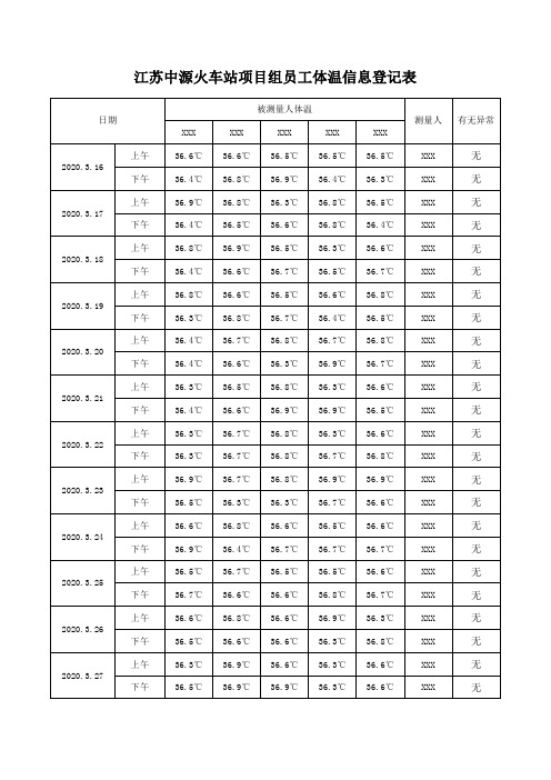 体温登记(随机)